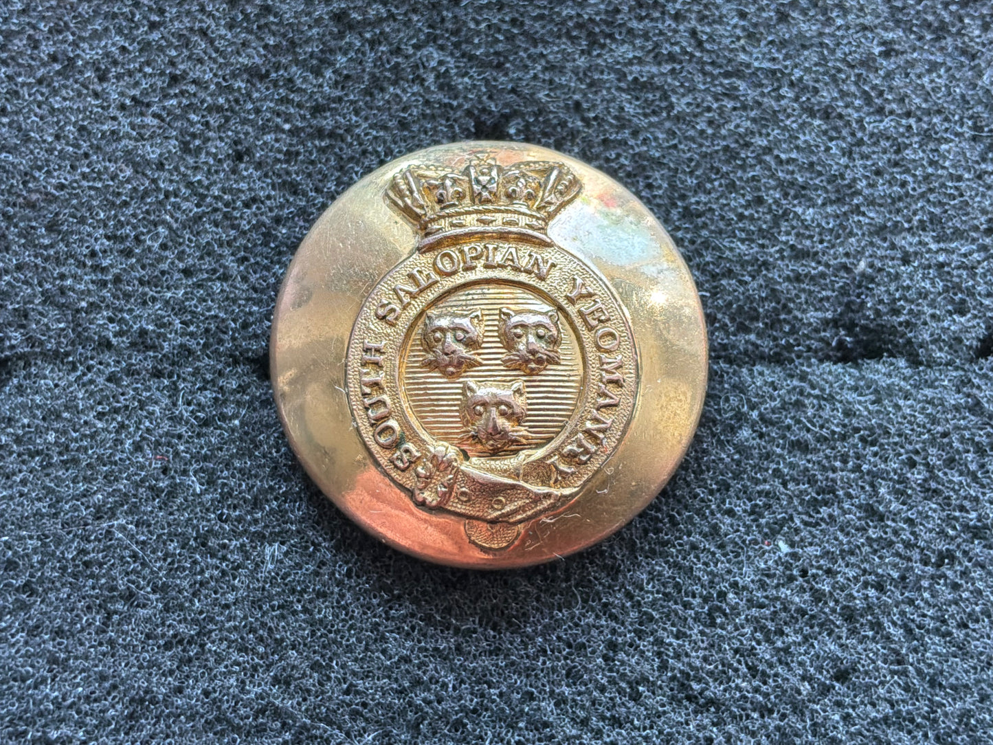 Pre 1872 South Salopian Yeomanry Cavalry officers button.