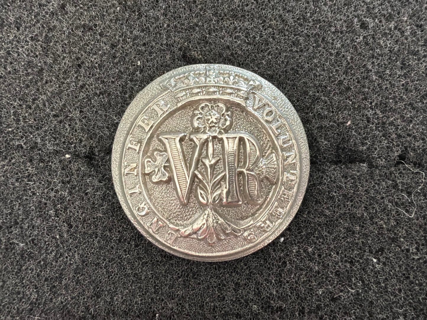 Victorian Engineer Volunteers 25mm white metal Officer’s Button by Firmin & Sons