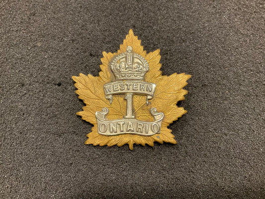 WW1 C.E.F 1st Western Ontario Regiment cap badge by TIPTAFT.