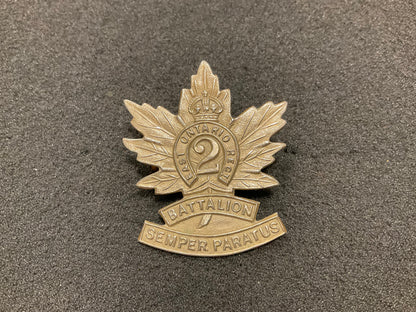 WW1 C.E.F 2nd Battalion (Eastern Ontario) cap badge.