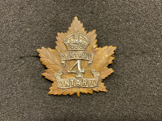 WW1 C.E.F 4th Infantry Battalion cap badge by TIPTAFT.