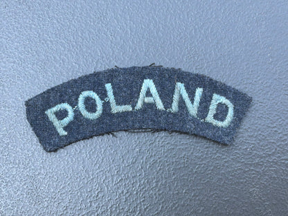 POLAND WW2 RAF Polish nationality shoulder title.