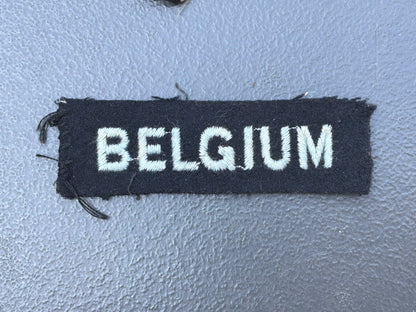 WW2 R.A.F ‘BELGIUM’ cloth nationality shoulder title.