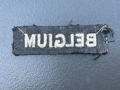 WW2 R.A.F ‘BELGIUM’ cloth nationality shoulder title.