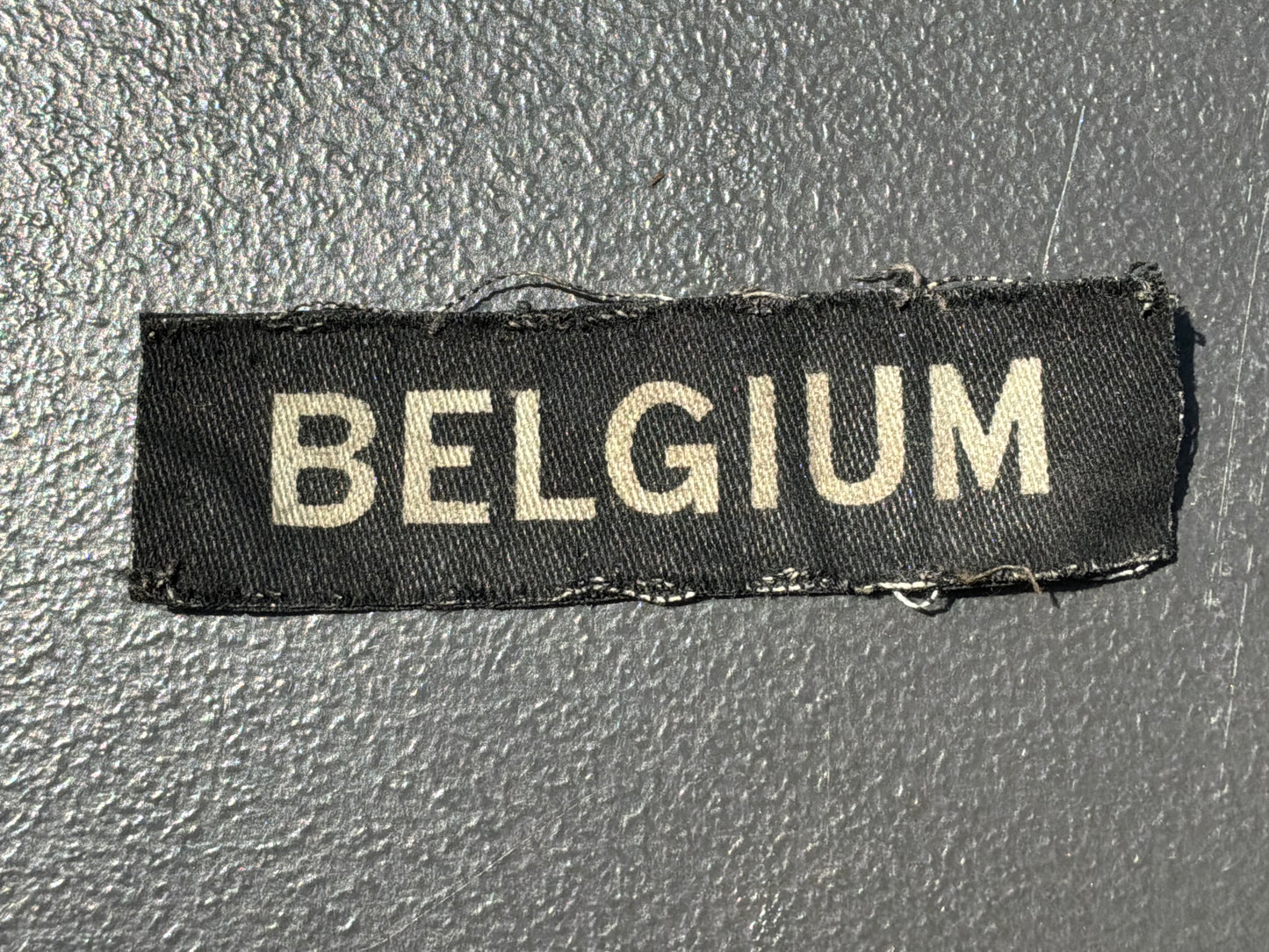 WW2 Printed R.A.F ‘BELGIUM’ nationality title.