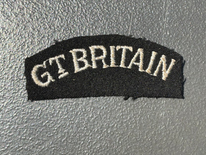 WW2 RAF Nationality ‘GT BRITAIN’ cloth shoulder title.