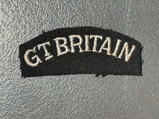 WW2 RAF Nationality ‘GT BRITAIN’ cloth shoulder title.