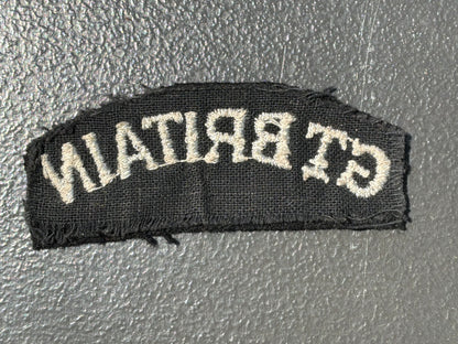WW2 RAF Nationality ‘GT BRITAIN’ cloth shoulder title.