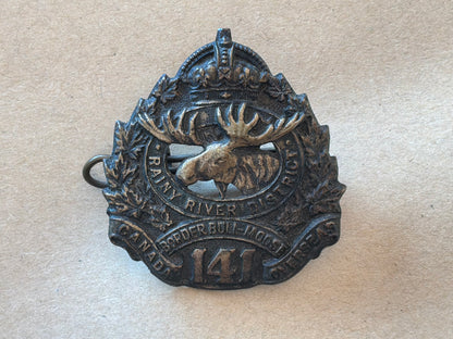 WWI CEF 141st (Rainy River District) Battalion “Border Bull Moose” Cap Badge