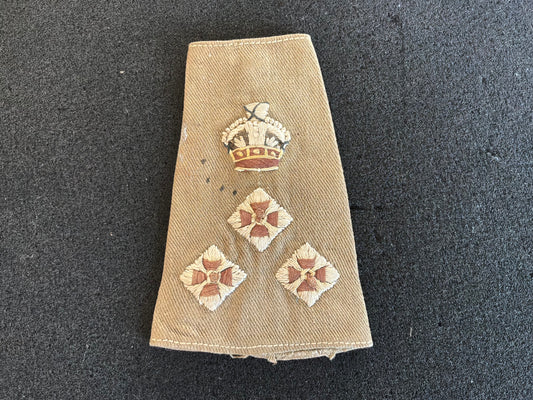 WW2 Brigadiers theatre made cotton rank slide.