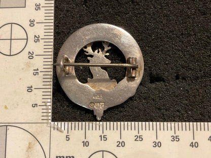 Lovat Scouts silver sweetheart badge – Hallmarked Edinburgh 1928