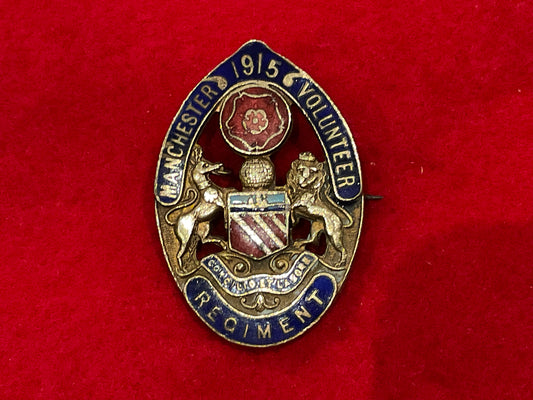 1915 Manchester Volunteer Reserve lapel badge.