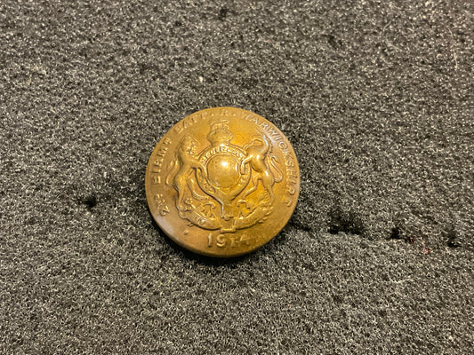 1914 2nd Battalion Birmingham Pals, Royal Warwickshire 19mm button