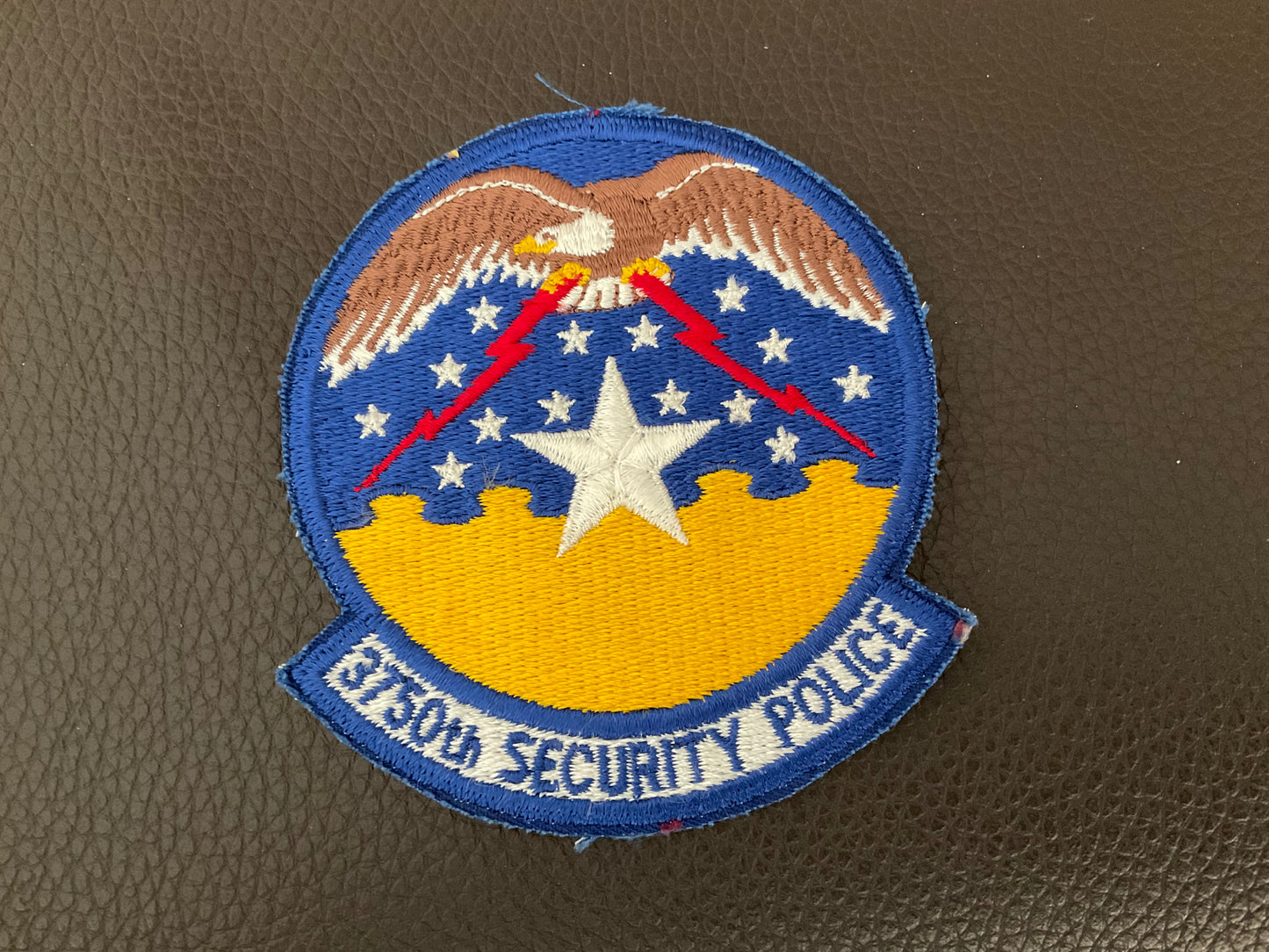 Cold War era 3750th Security Police sleeve patch.