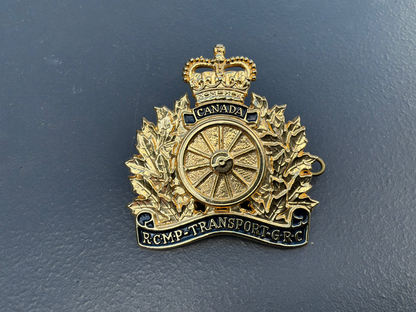 RCMP Transport branch cap badge.