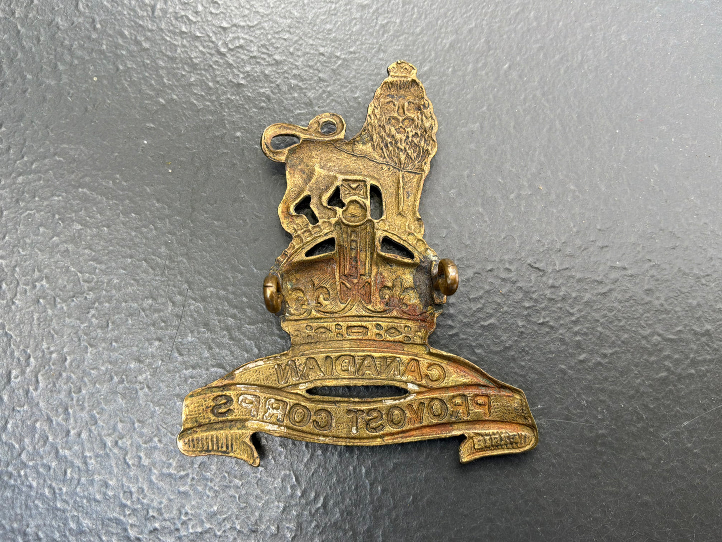 WW2 Canadian provost Corps cap badge by BIRKS.