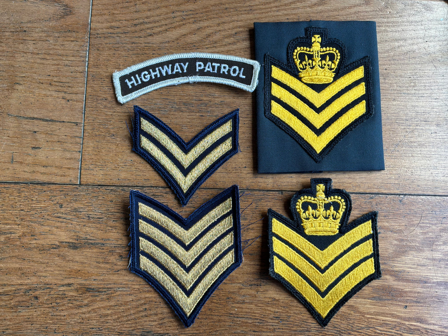 RCMP cloth rank sleeve badges