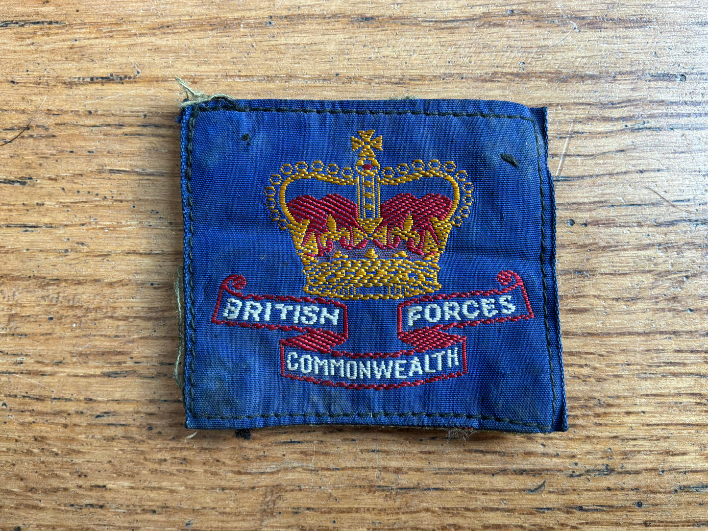 Korean War/ Malaya British Forces Commonwealth arm patch with press studs.