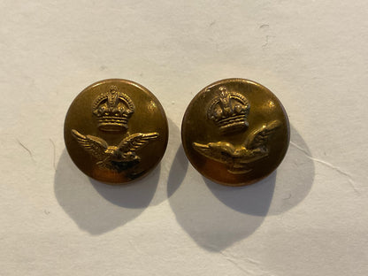 WW2 R.A.F 14mm brass hat buttons