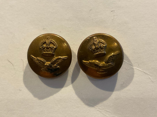 WW2 R.A.F 14mm brass hat buttons