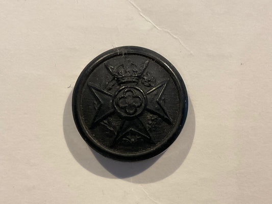 WW2 Chaplains large 25mm black plastic button.
