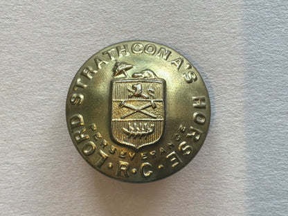 WW1 Lord Strathconas Horse, 25mm button by Smith & Wright