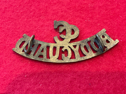 Boer War Commander in Chief’s Bodyguard brass shoulder title With brass wire loops.