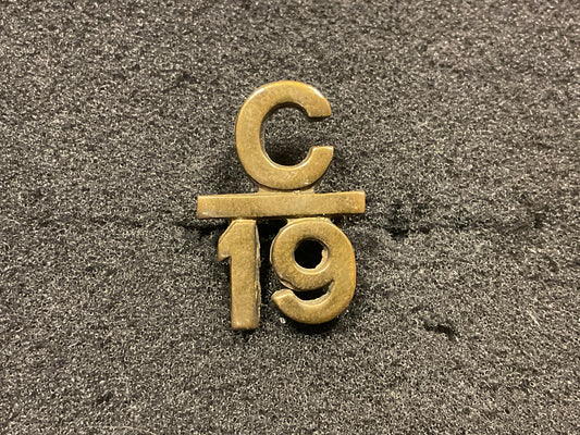 WW1 CEF 19th Infantry Battalion C/19 collar badge by TIPTAFT
