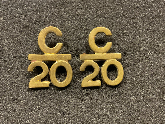 WW1 CEF 20th Infantry Battalion “1st Central Ontario Regt” C/20 collars by TIPTAFT.