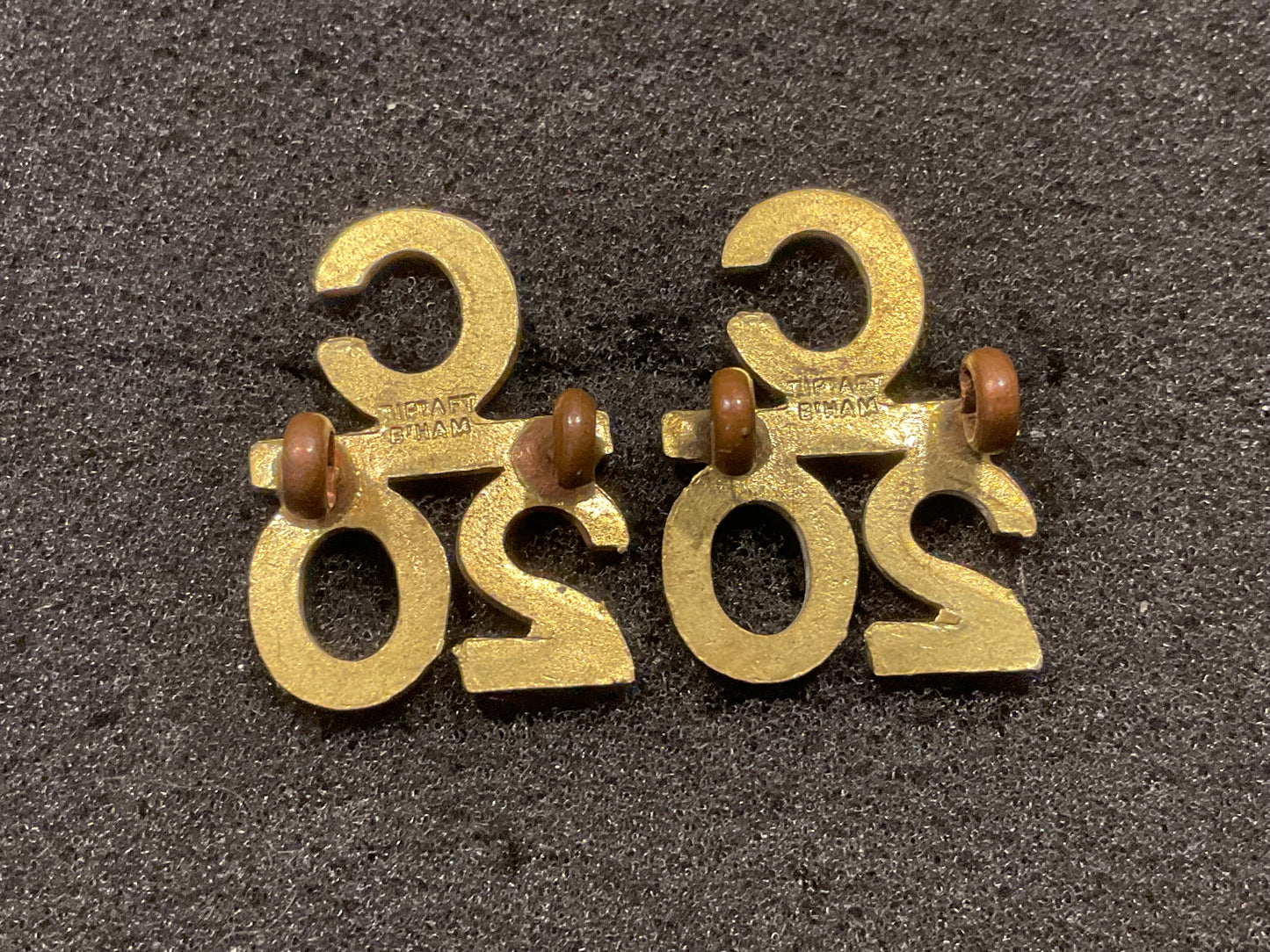 WW1 CEF 20th Infantry Battalion “1st Central Ontario Regt” C/20 collars by TIPTAFT.