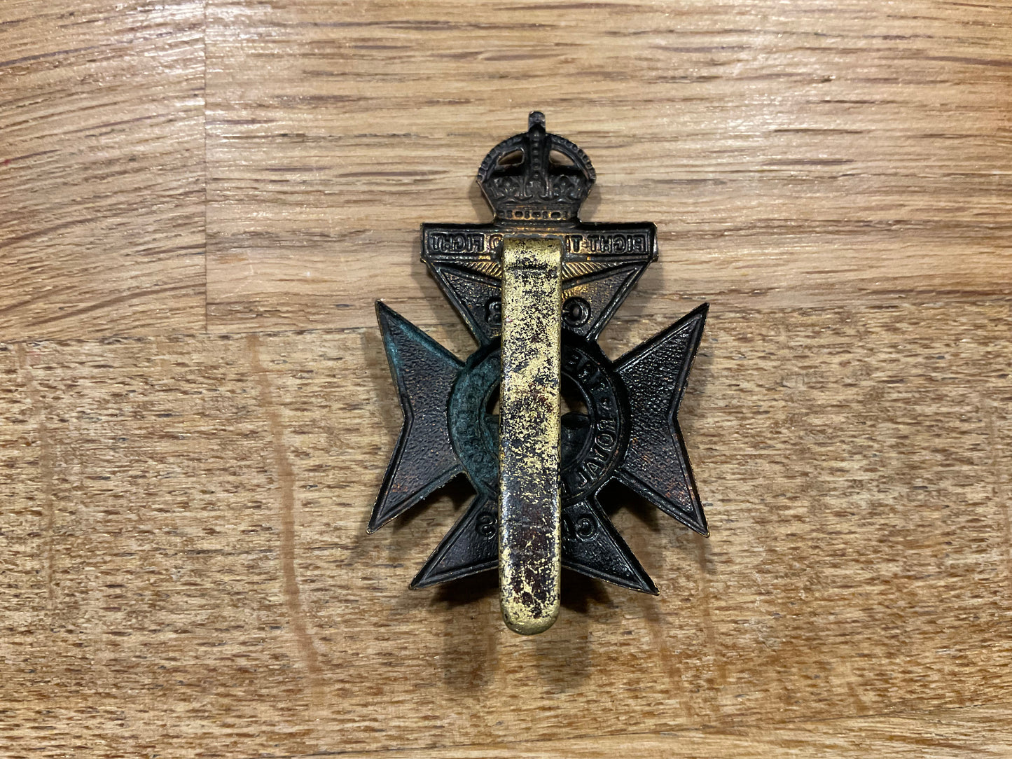 WW1 K.R.R.K Church Lads Brigade cap badge. Circa 1907-37