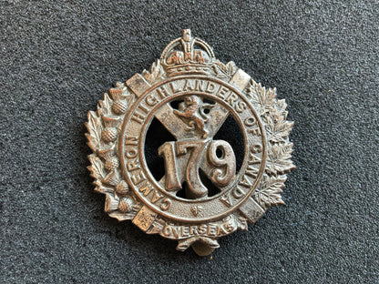 WW1 C.E.F 179th Cameron Highlanders of Canada glengarry badge.