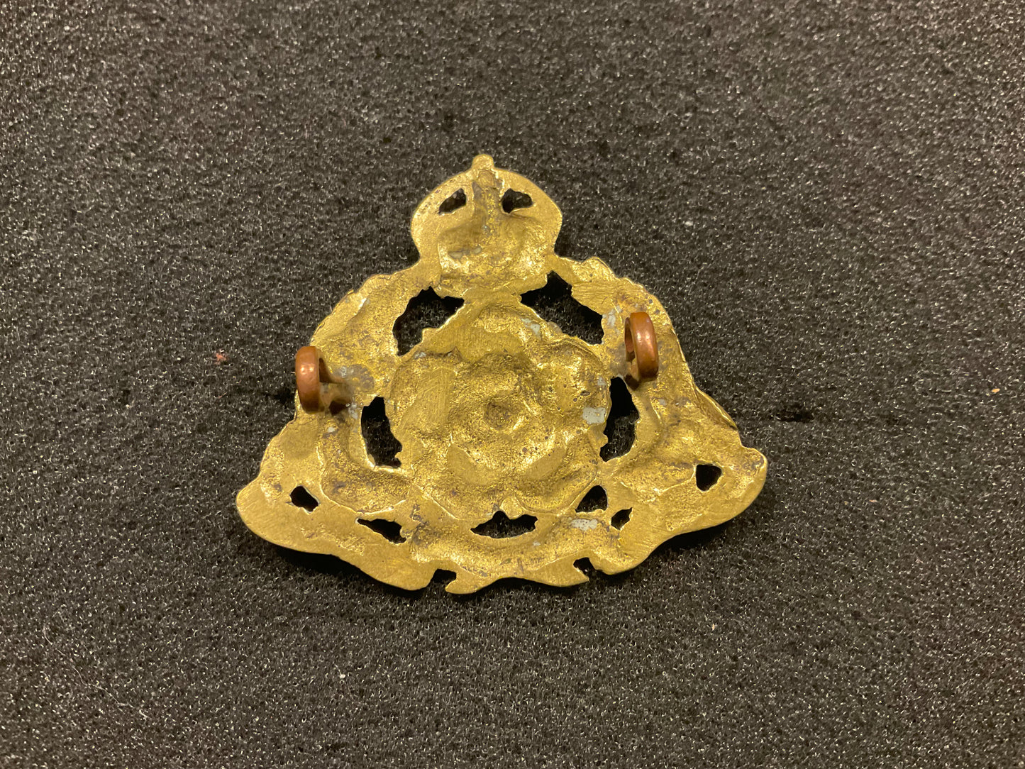 The Derbyshire Yeomanry brass cap badge