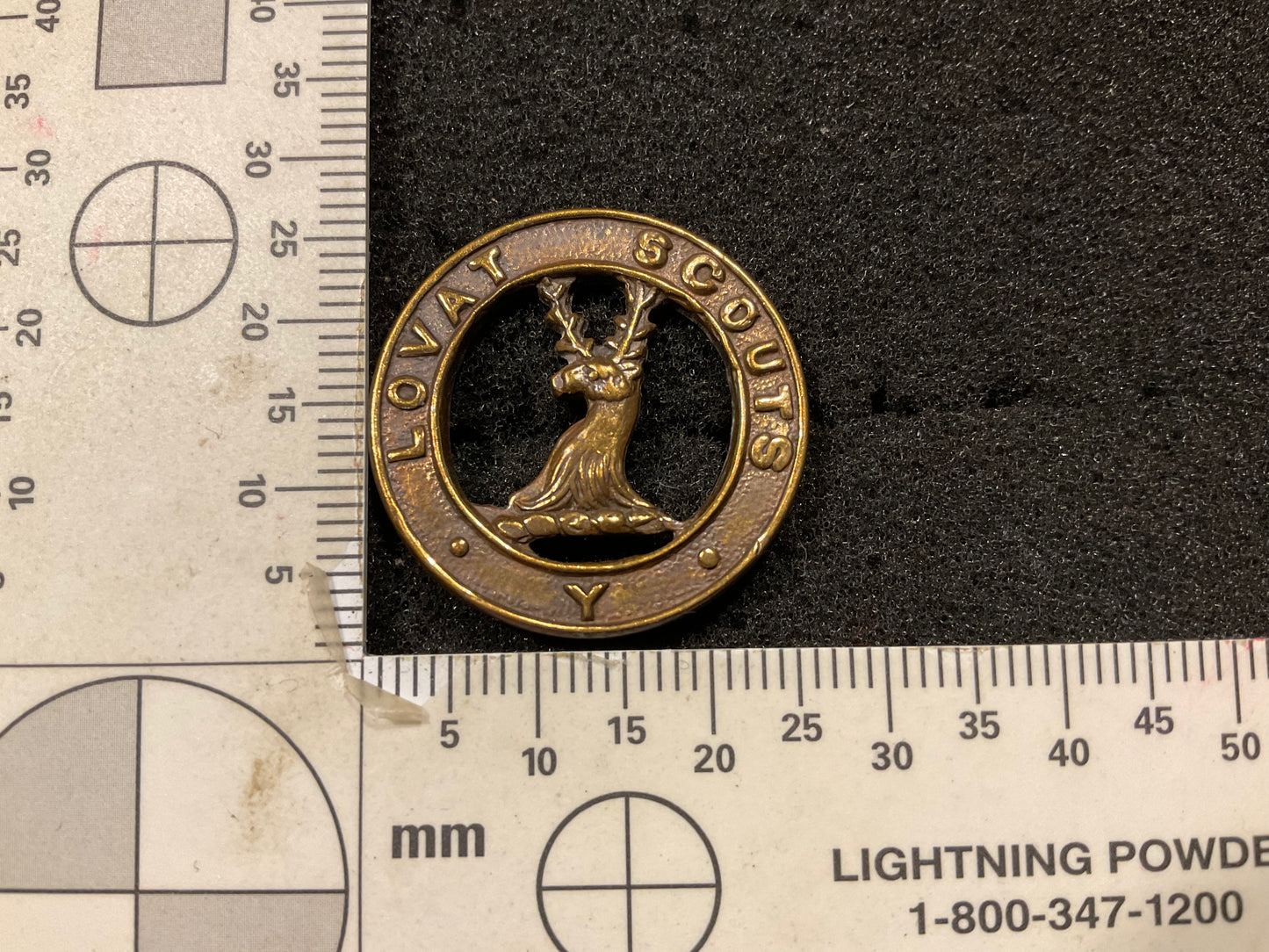 Post 1908 Lovat’s scouts small bronze OSD glengarry badge