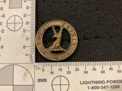 Post 1908 Lovat’s scouts small bronze OSD glengarry badge