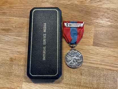Imperial Service medal issued to Herbert Stanley Gordon SPRY