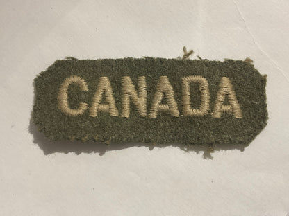 WW2 CANADA embroidered cloth shoulder title.