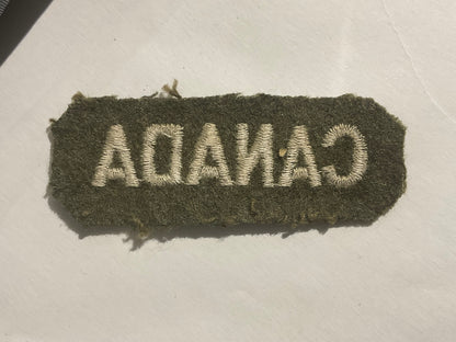 WW2 CANADA embroidered cloth shoulder title.