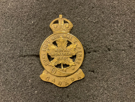 WW1 CEF 14th Infantry Batt (Royal Montreal Regt) cap badge by Gaunt.