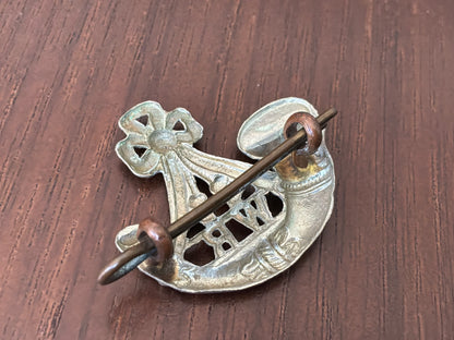 South African Witwatersrand Rifles (Wits Rifles) White Metal Collar Badge