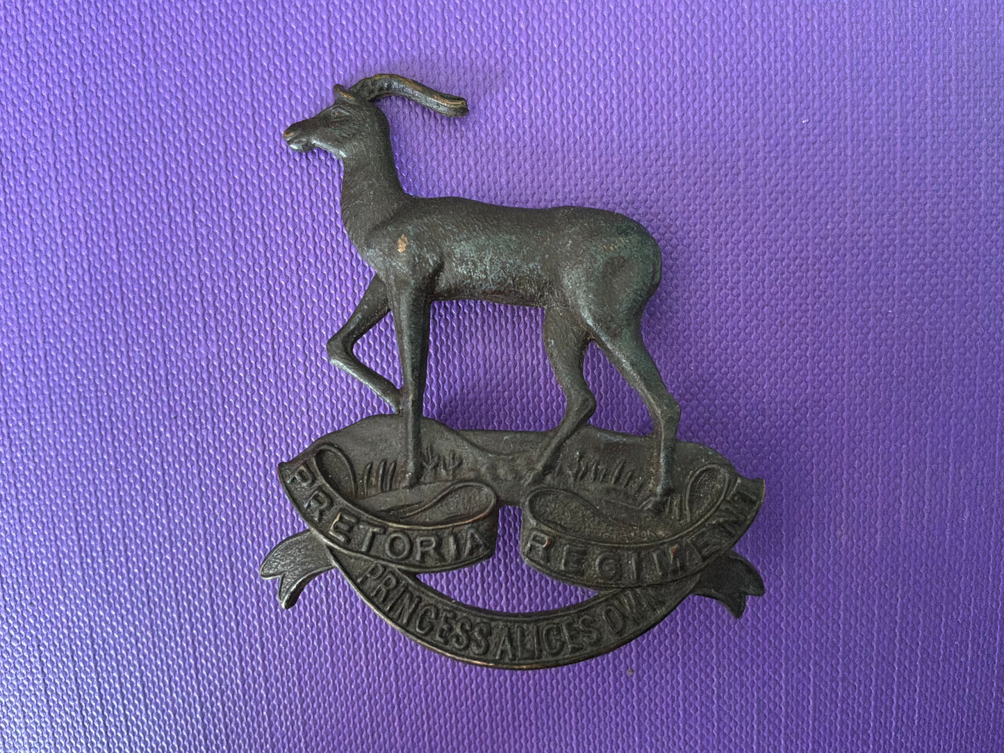 WWII South African Pretoria Regiment (Princess Alice’s Own) Cap Badge, c.1934-1945
