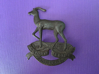 WWII South African Pretoria Regiment (Princess Alice’s Own) Cap Badge, c.1934-1945