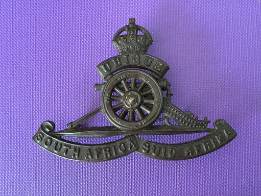 WW2 South African Artillery bronzed cap badge