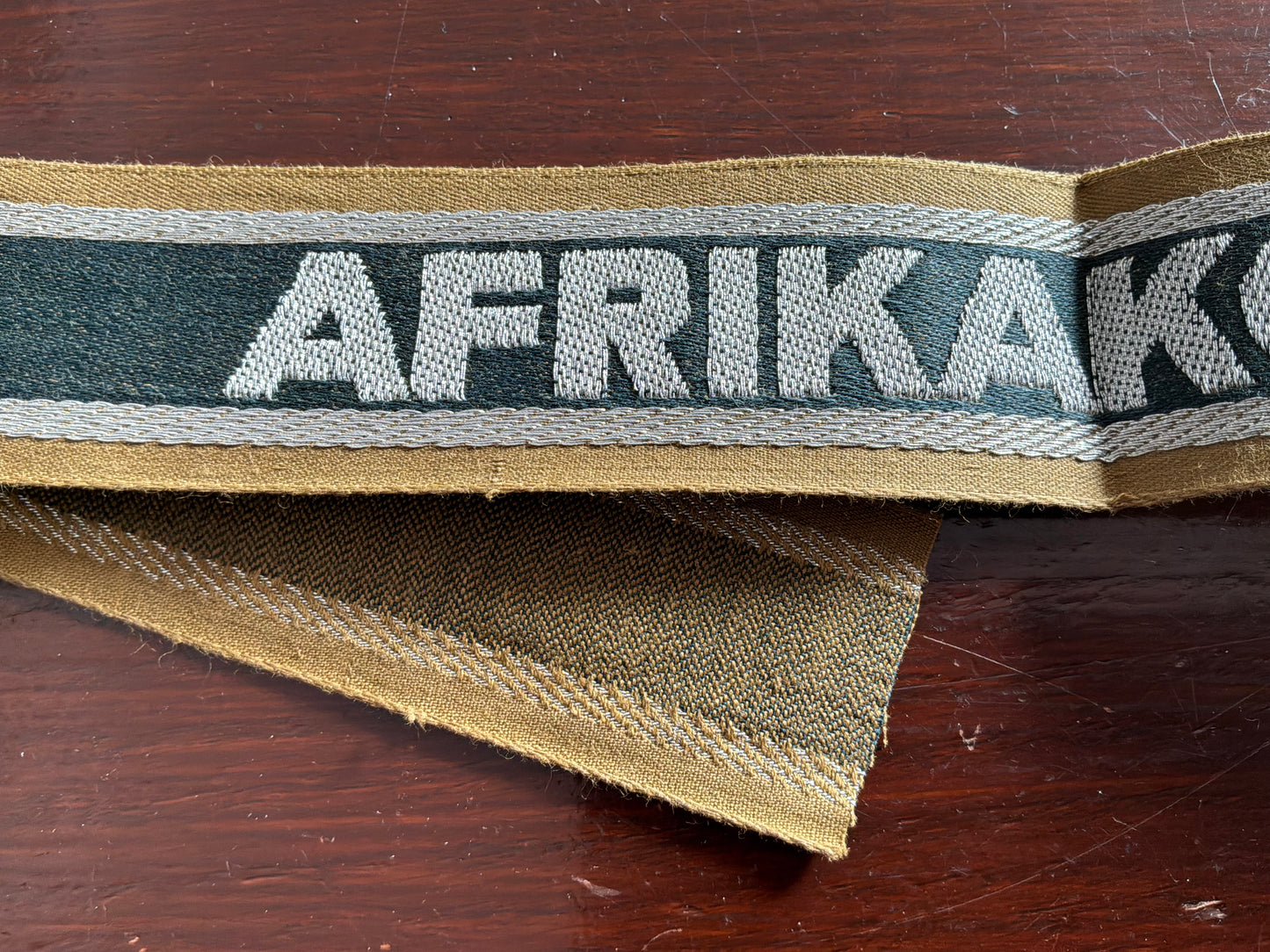 Original WW2 GERMAN AFRIKA KORPS CUFF TITLE.