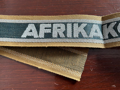 Original WW2 GERMAN AFRIKA KORPS CUFF TITLE.