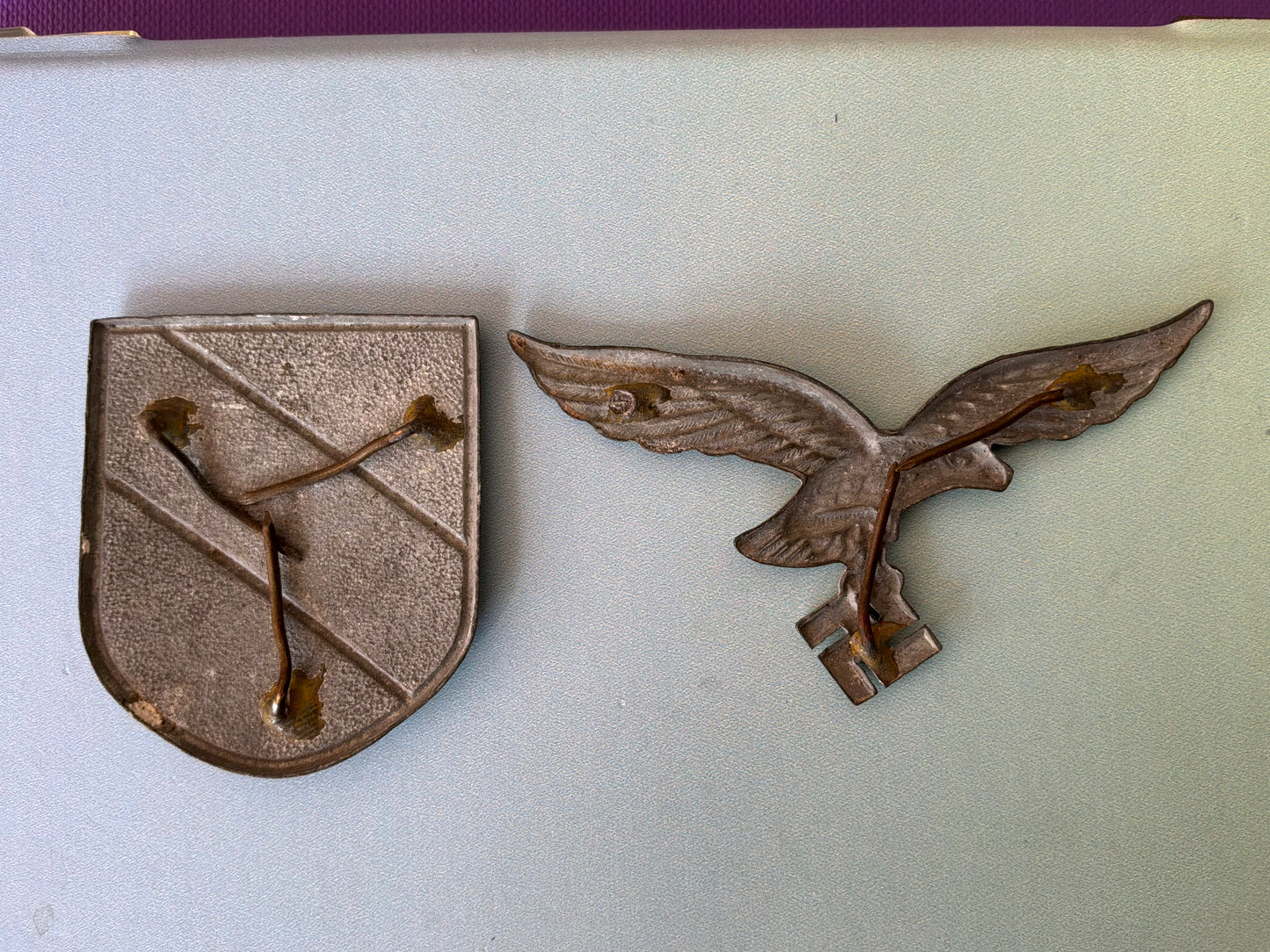 LUFTWAFFE TROPICAL PITH HELMET EAGLE & SHEILD.
