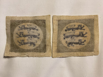 WW2 Dorset County Division printed formation signs, matching facing pair