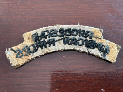 Rhodesian African Rifles (RAR) cloth shoulder title
