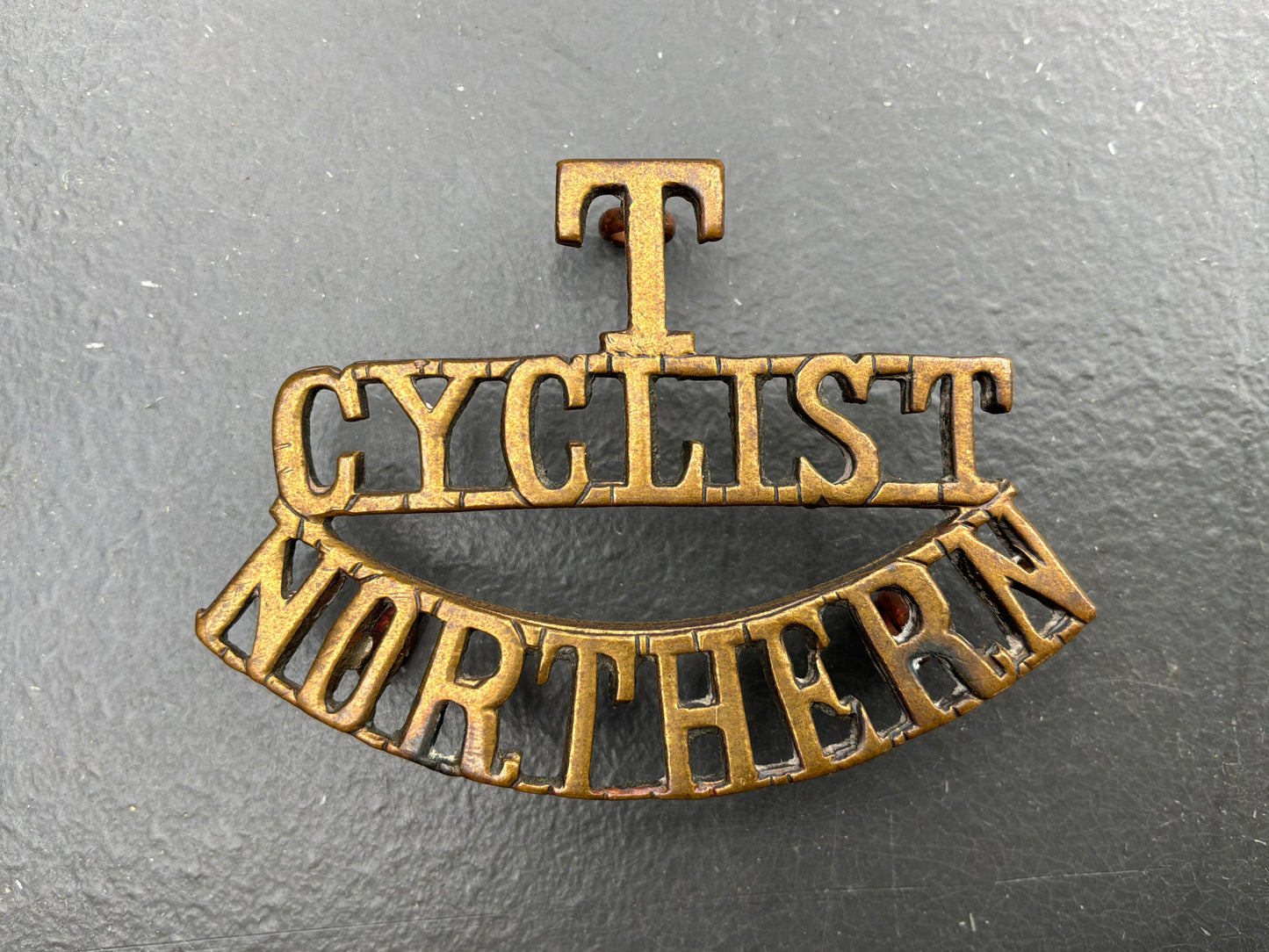T / CYCLIST / NORTHERN WW1 shoulder title c. 1910-20