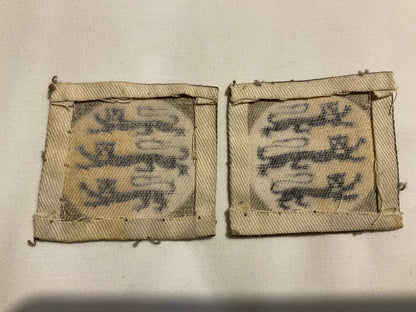 WW2 Dorset County Division printed formation signs, matching facing pair.